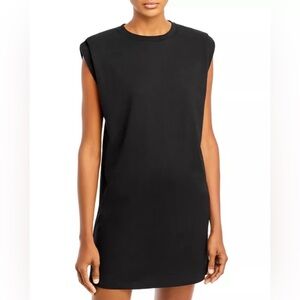 Anine Bing Tanner Black Shoulder Pad Dress Size S